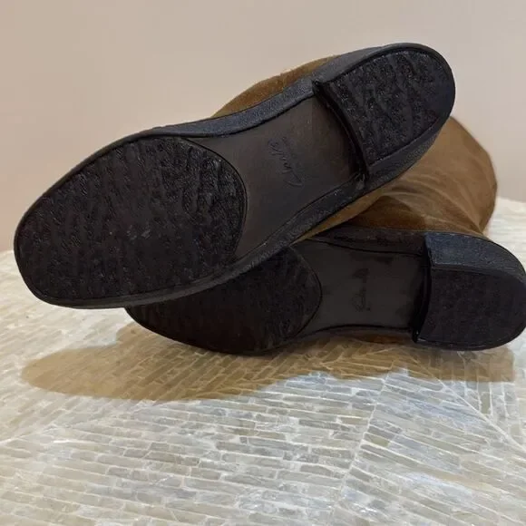 Clark’s tall suede boots Sherpa lined zipper Brown size 5.5 - Picture 7 of 11